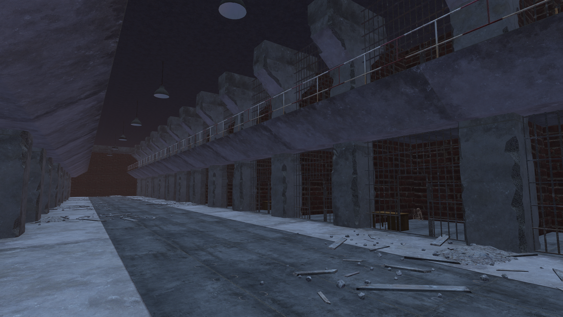 The cell blocks of Alcatraz, sealed shut from the outside